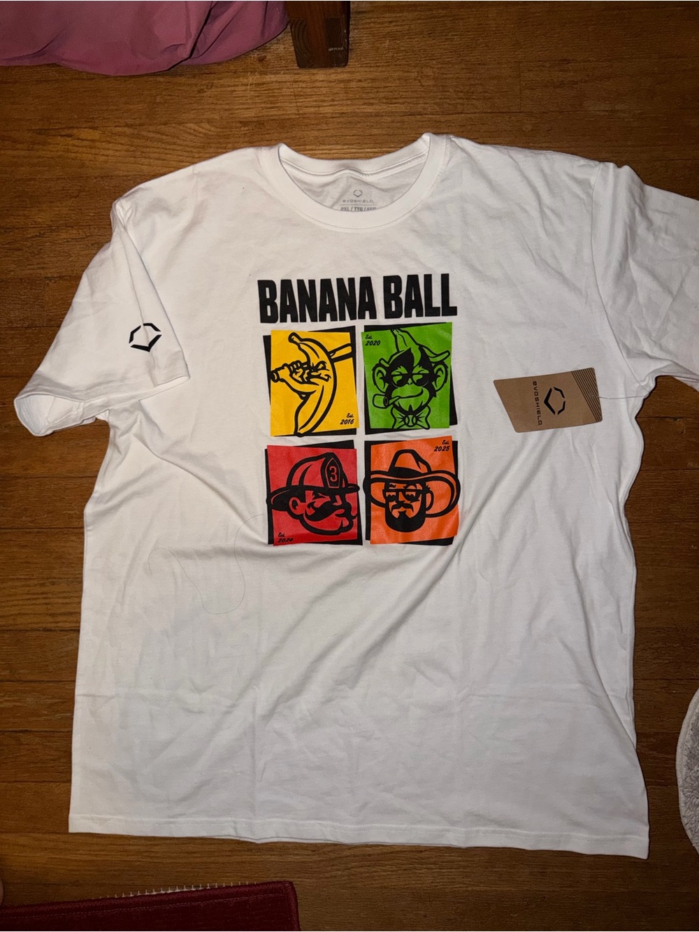 Banana Ball White Short-Sleeve Graphic Tee